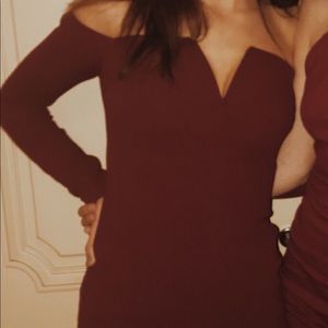 Burgundy red lulus dress